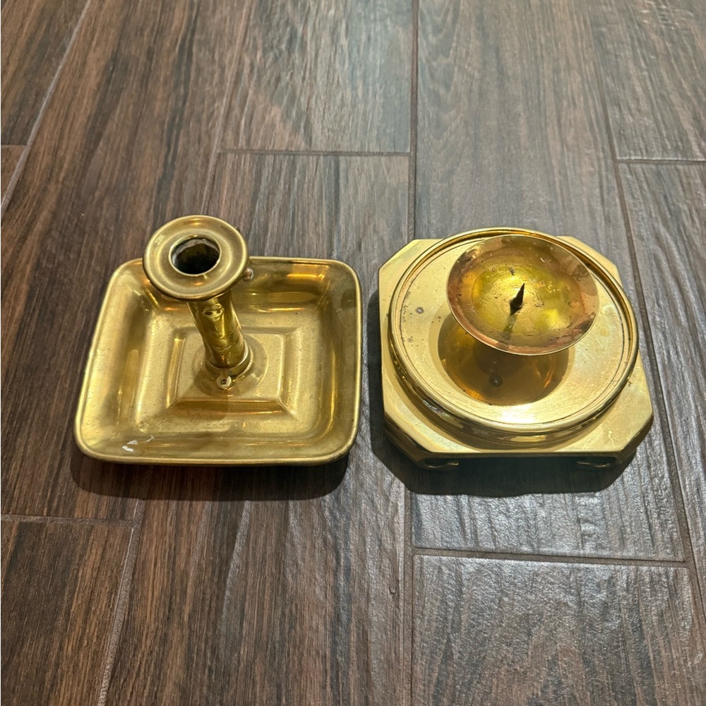 Vintage Gold Candle Holders